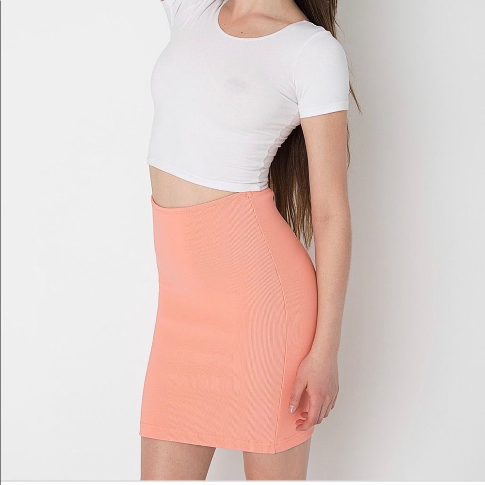 AMERICAN APPAREL pink riding pencil skirt Sz Small